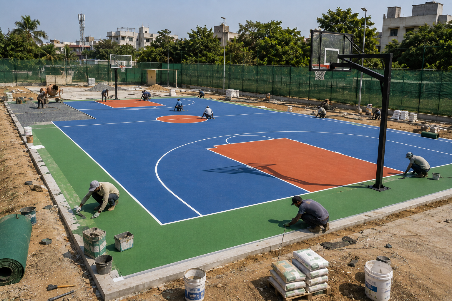 Basketball Court Construction